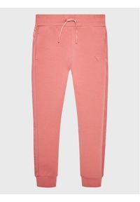 Guess Spodnie dresowe J2YQ24 FL03S Różowy Regular Fit. Kolor: różowy. Materiał: syntetyk