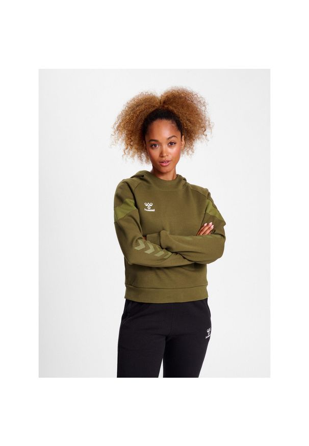 Sweatshirt bluza z kapturem dla kobiet Hummel Travel. Typ kołnierza: kaptur. Kolor: zielony. Sport: fitness