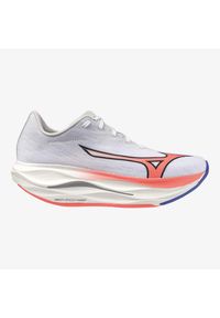 Buty do biegania damskie Mizuno Wave Rebellion Flash 3. Kolor: pomarańczowy, biały, szary, wielokolorowy. Model: Mizuno Wave. Sport: bieganie