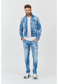 DSQUARED2 Kurtka jeansowa męska Dan Jean Jacket, Rozmiar 56. Kolor: niebieski. Materiał: jeans #3