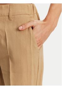 Marella Spodnie materiałowe Arles 2513131065 Beżowy Slim Fit. Kolor: beżowy. Materiał: wiskoza, len #2