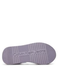 Calvin Klein Jeans Sandały Sandal Velcro Webbing In Mtl YW0YW01480 Fioletowy. Kolor: fioletowy