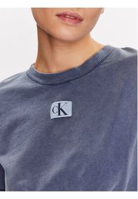 Calvin Klein Swimwear T-Shirt Crop Top KW0KW02088 Niebieski Regular Fit. Kolor: niebieski. Materiał: bawełna #5