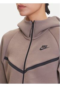 Nike Bluza Tech Fleece Windrunner HV6747 Brązowy Regular Fit. Kolor: brązowy. Materiał: bawełna #3