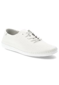 Półbuty damskie S.Barski, lekka konstrukcja perforowana cholewka sznurowanie elastyczna podeszwa miękkie wnętrze, białe, LR61-7079. Zapięcie: sznurówki. Kolor: biały. Materiał: jeans. Szerokość cholewki: normalna. Sezon: wiosna, lato. Styl: klasyczny, sportowy #1