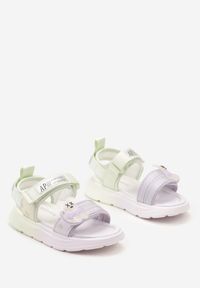 Born2be - Zielone Płaskie Sandały na Rzepy Ozdobione Aplikacją 3DDaines. Zapięcie: rzepy. Kolor: zielony. Wzór: aplikacja. Sezon: lato. Styl: elegancki