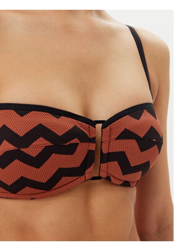 Chantelle Góra od bikini Totem C17RQK Brązowy. Kolor: brązowy. Materiał: syntetyk