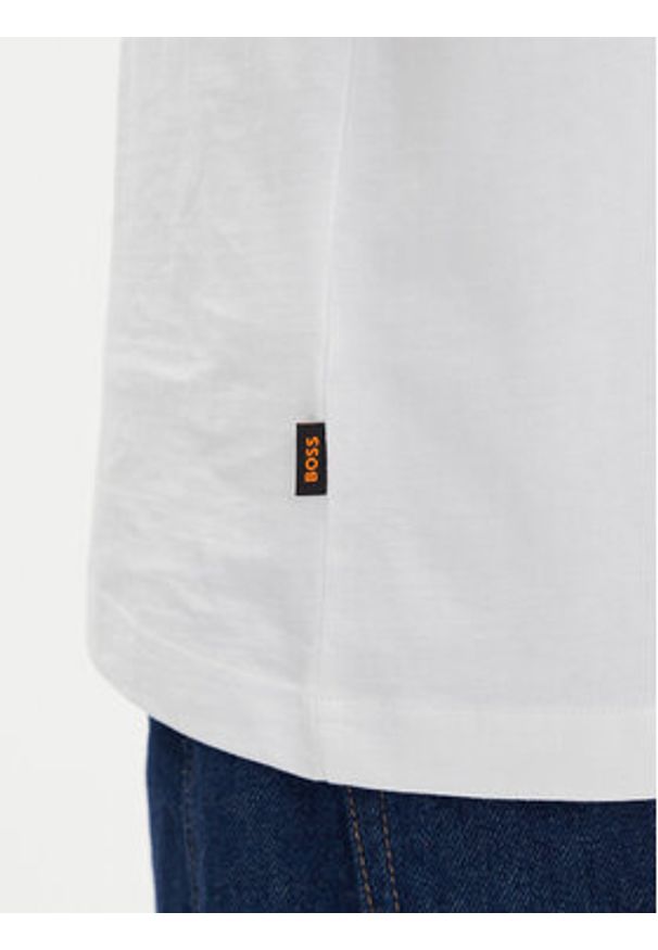 BOSS T-Shirt Te_Dunetrace 50539187 Biały Regular Fit. Kolor: biały. Materiał: bawełna