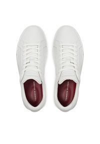 TOMMY HILFIGER - Tommy Hilfiger Sneakersy Th Court Best Leather FM0FM05120 Écru. Materiał: skóra
