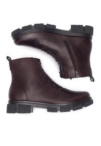 Rieker Trzewiki Y7150-35 Bordowy. Kolor: czerwony. Materiał: skóra #5