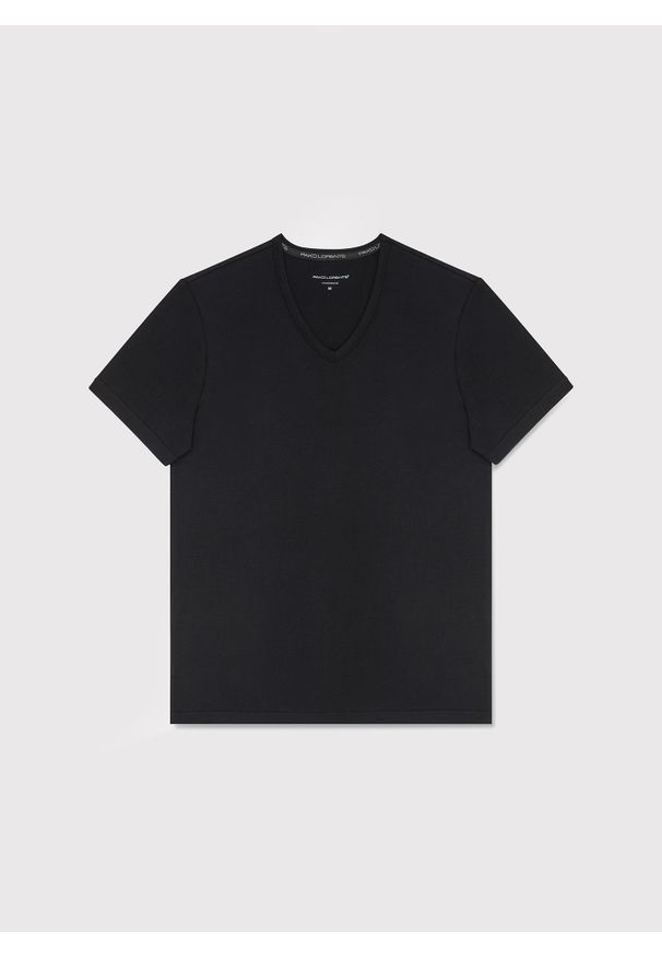 Pako Lorente - PAKO LORENTE – T-shirt v-neck w czarnym kolorze, dwupak. Kolor: czarny, biały. Materiał: bawełna, elastan. Długość rękawa: krótki rękaw. Długość: krótkie