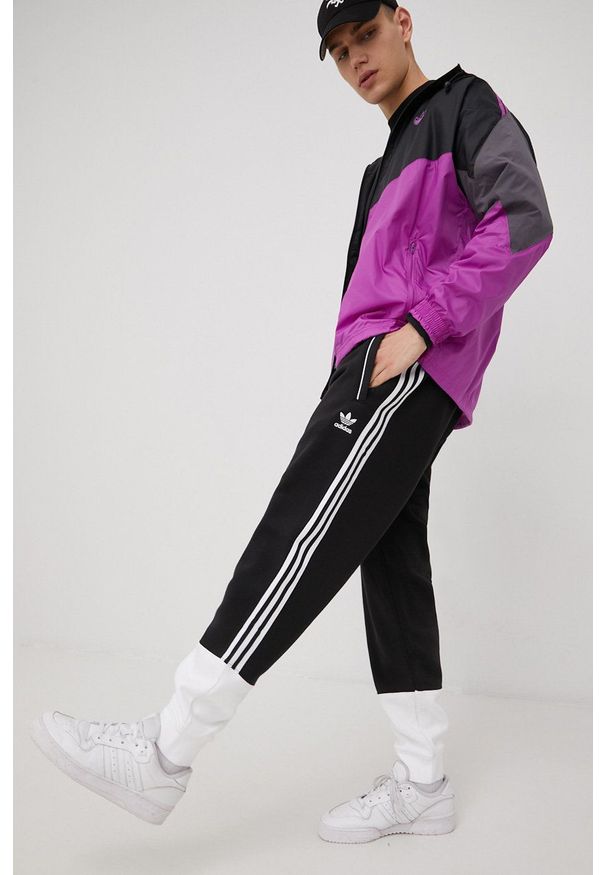 adidas Performance bluza H46538 męska kolor czarny wzorzysta. Kolor: czarny. Materiał: bawełna, dzianina, materiał