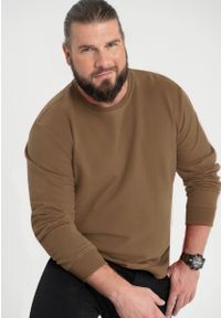 Volcano - Bluza męska wkładana przez głowę B‑ANDY plus size. Kolekcja: plus size. Materiał: skóra, nubuk, włókno, dzianina, bawełna, materiał, poliester. Wzór: melanż, haft. Styl: klasyczny #1
