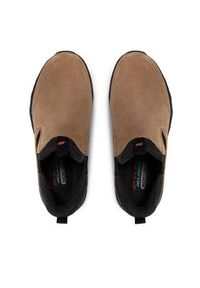 skechers - Skechers Półbuty Bombarder 237283/BRBK Brązowy. Kolor: brązowy. Materiał: zamsz, skóra #8