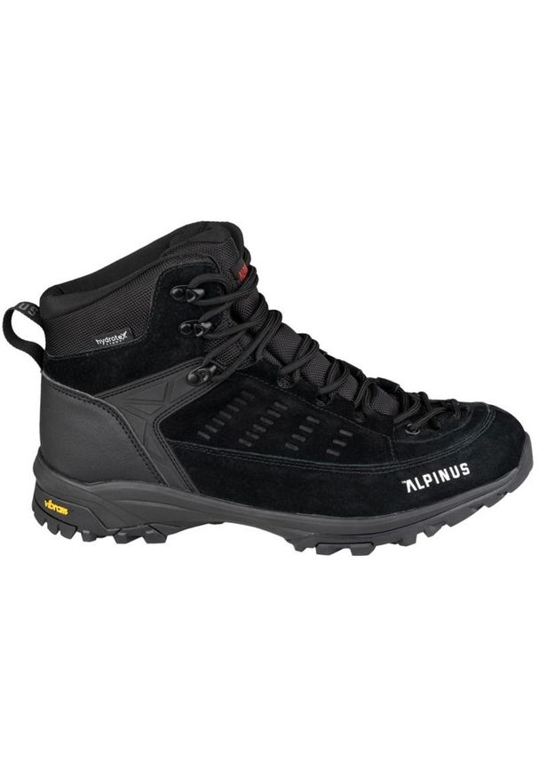 Buty trekkingowe Alpinus Brasil Plus M JS18659 czarne. Wysokość cholewki: przed kolano. Kolor: czarny. Materiał: zamsz. Szerokość cholewki: normalna