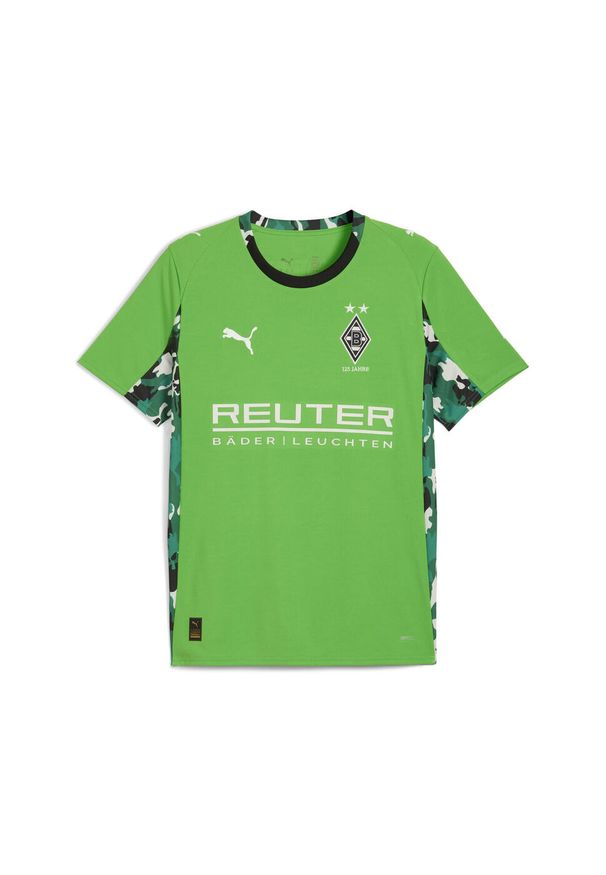 Puma - Męska koszulka wyjazdowa Borussia Mönchengladbach 25/26 PUMA Green Warm White. Kolor: zielony