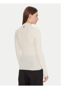 TwinSet - TWINSET Sweter 252TT3111 Écru Slim Fit. Materiał: wełna