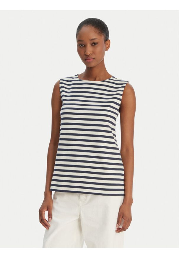 Weekend Max Mara Top Multih 2615941092 Granatowy Regular Fit. Kolor: niebieski. Materiał: bawełna