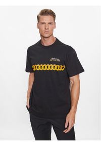 Versace Jeans Couture T-Shirt 75GAHF02 Czarny Regular Fit. Kolor: czarny. Materiał: bawełna #1