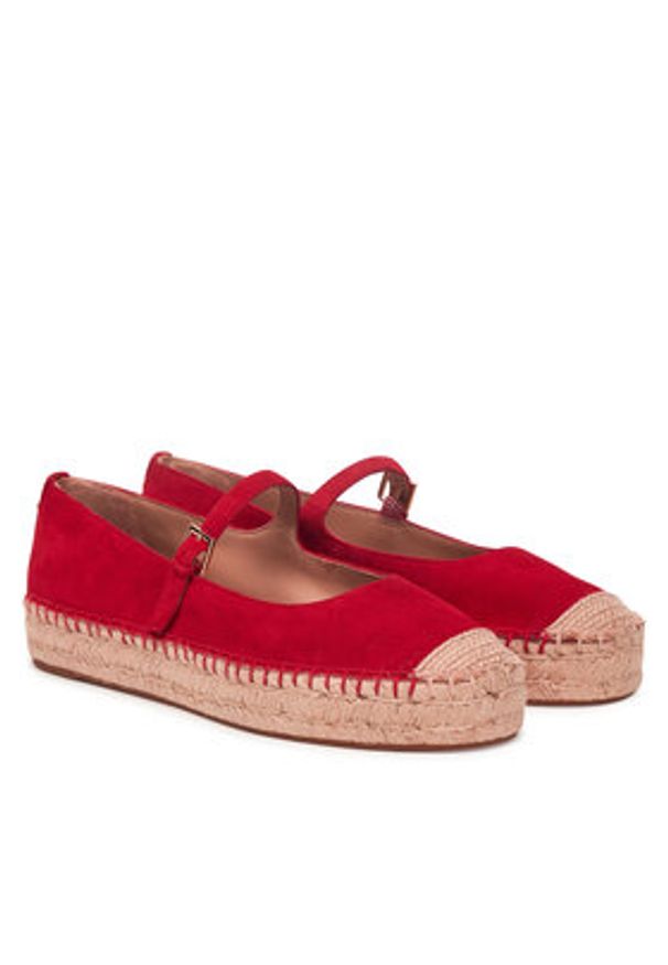 Lauren Ralph Lauren - LAUREN RALPH LAUREN Espadryle 802P06401002 Czerwony. Kolor: czerwony. Materiał: skóra, zamsz