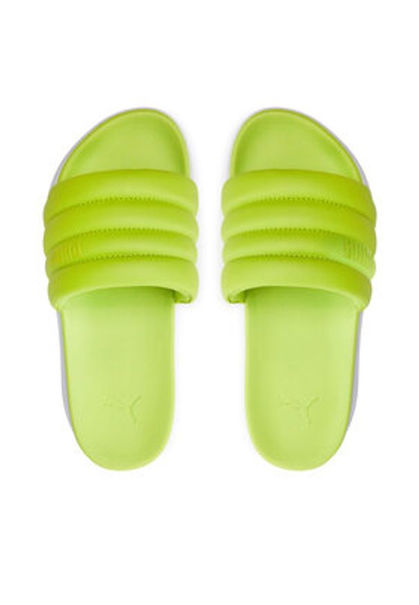 Puma Klapki Karmen Slide Puffy Wns 395399-04 Zielony. Kolor: zielony. Materiał: skóra