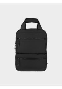 4f - Plecak miejski (13 L) z kieszenią na laptopa. Kolor: czarny. Materiał: materiał