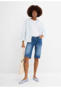 bonprix - "Bermudy dżinsowe ""komfort-stretch""". Kolor: niebieski. Styl: klasyczny #3