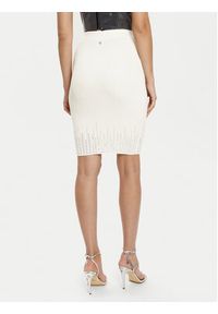 Guess Spódnica ołówkowa W5RD83 Z2Y50 Écru Slim Fit. Materiał: syntetyk