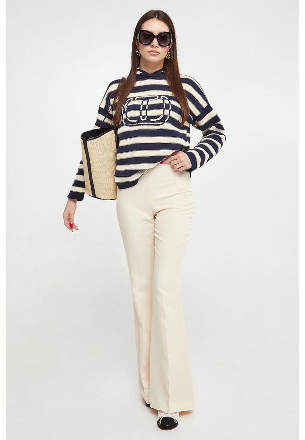 Twinset Milano - Sweter damski z kapturem TWINSET. Typ kołnierza: kaptur