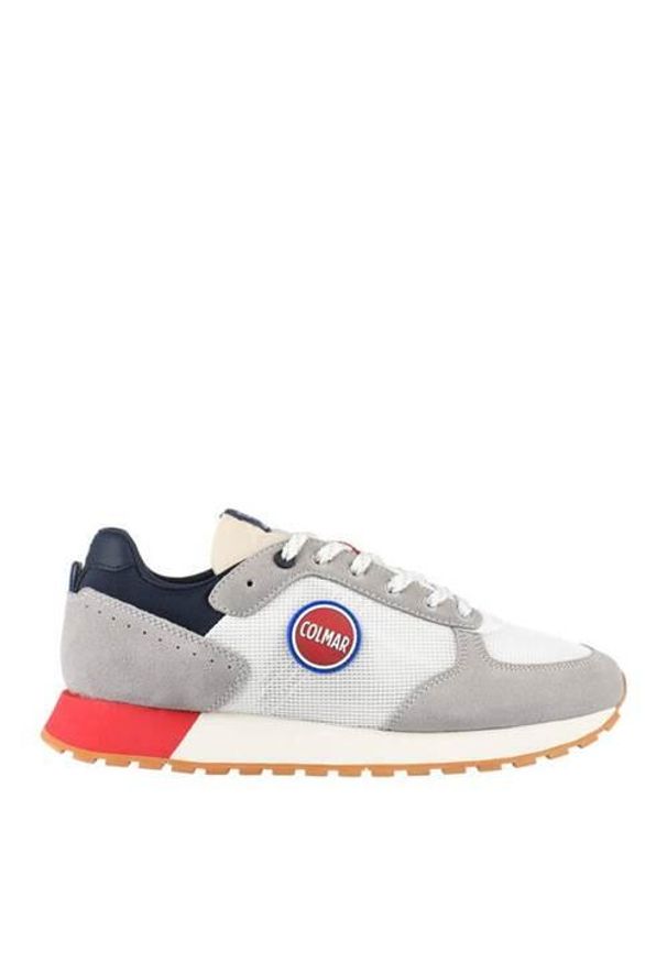 Buty do chodzenia męskie Colmar Travis Originals. Kolor: czerwony, wielokolorowy, szary. Materiał: guma, tkanina, zamsz, nylon, materiał, syntetyk. Szerokość cholewki: normalna. Sport: turystyka piesza