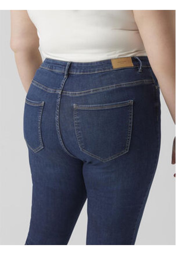 Vero Moda Curve Jeansy Phia 10285012 Granatowy Skinny Fit. Kolor: niebieski