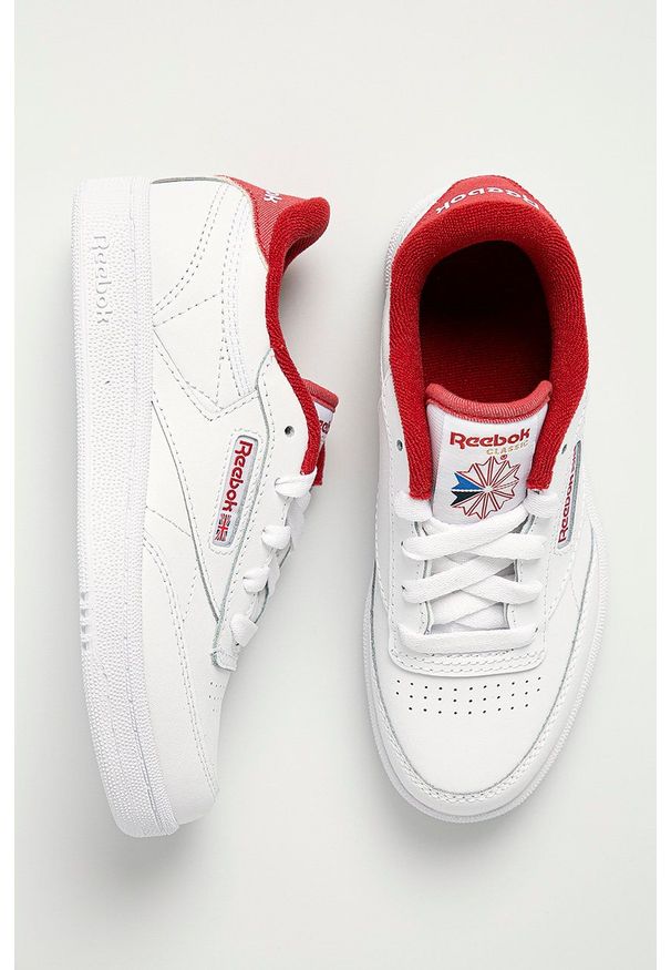 Reebok Classic - Buty dziecięce Club C 85. Nosek buta: okrągły. Zapięcie: sznurówki. Kolor: biały. Materiał: guma. Model: Reebok Classic, Reebok Club