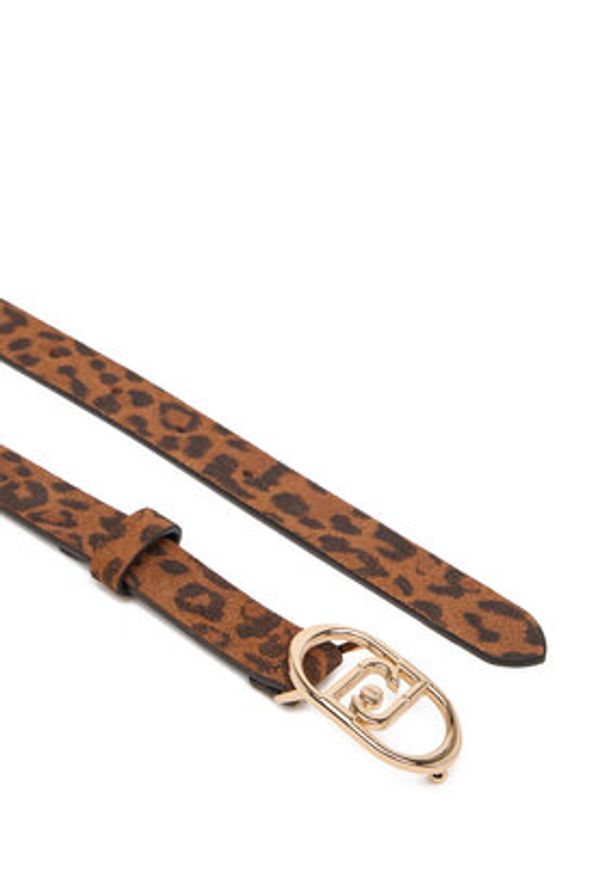 Liu Jo Pasek Damski Hips Bet 2 Cm AF5326 P0086 Brązowy. Kolor: brązowy. Materiał: skóra, zamsz