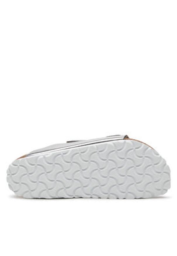 Birkenstock Klapki Arizona Metallic 1005961 Srebrny. Kolor: srebrny. Materiał: skóra