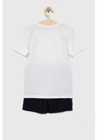 TOMMY HILFIGER - Tommy Hilfiger piżama bawełniana dziecięca kolor biały z nadrukiem. Kolor: biały. Materiał: bawełna. Długość: krótkie. Wzór: nadruk #3