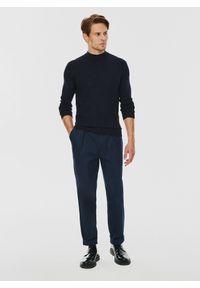 Pako Lorente - PAKO LORENTE – Granatowy gładki półgolf męski. Kolor: niebieski, czarny. Materiał: nylon, wiskoza. Wzór: gładki. Sezon: jesień #2