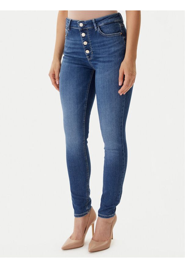 Guess Jeansy W5BA28 D0793 Niebieski Skinny Fit. Kolor: niebieski