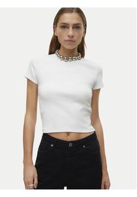 Vero Moda T-Shirt Chloe 10306894 Biały Tight Fit. Kolor: biały. Materiał: bawełna #4