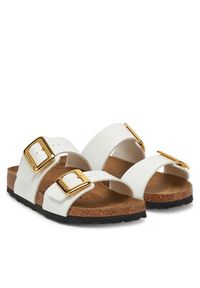 Birkenstock Klapki Sydney Cushion Buckle 1029438 Biały. Kolor: biały. Materiał: skóra