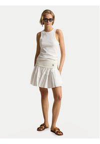 Polo Ralph Lauren Spódnica mini 211A12965002 Biały Regular Fit. Kolor: biały. Materiał: bawełna #4