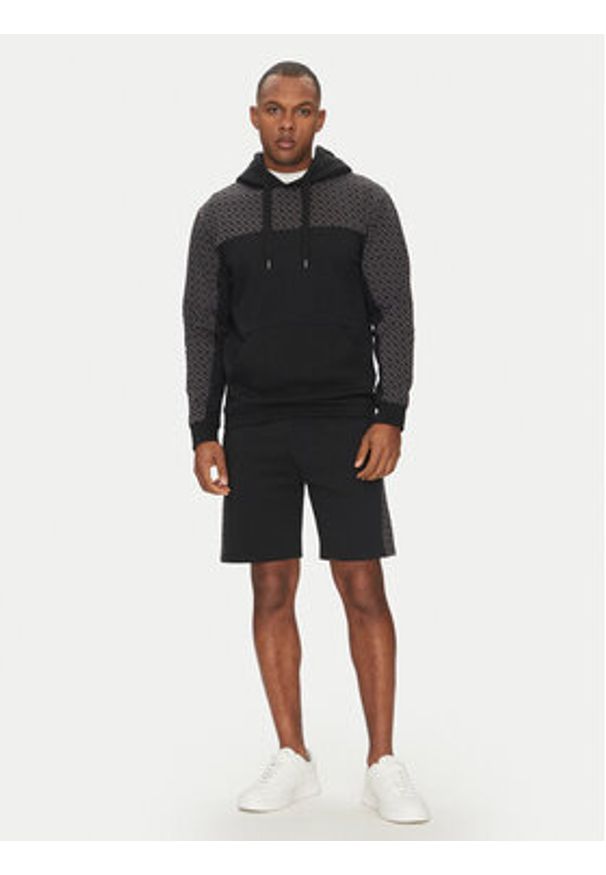 BOSS Bluza Luke 50540534 Czarny Regular Fit. Kolor: czarny. Materiał: bawełna