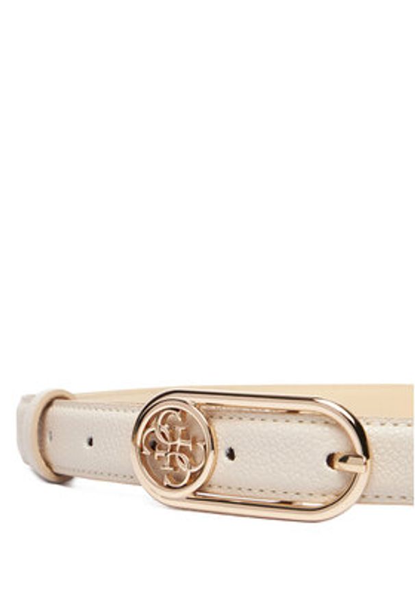 Guess Pasek Damski BW9279 P5425 Beżowy. Kolor: beżowy. Materiał: skóra