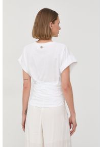 TwinSet - Twinset t-shirt bawełniany kolor biały. Kolor: biały. Materiał: bawełna. Wzór: aplikacja #3