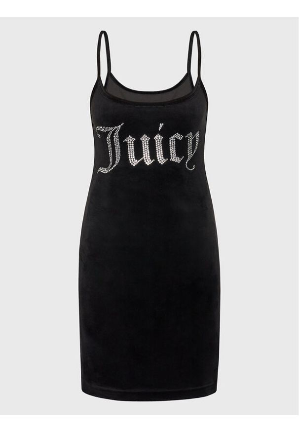 Juicy Couture Sukienka codzienna Rae JCWE222003 Czarny Slim Fit. Okazja: na co dzień. Kolor: czarny. Materiał: syntetyk. Typ sukienki: proste. Styl: casual
