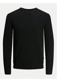 Jack & Jones - Jack&Jones Sweter Perfect 12257771 Czarny Regular Fit. Kolor: czarny. Materiał: bawełna