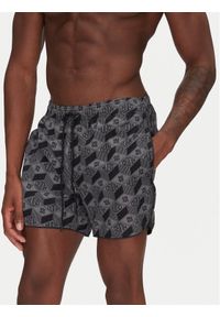 Hugo - HUGO Szorty kąpielowe Rik 50533795 Szary Regular Fit. Kolor: szary. Materiał: syntetyk