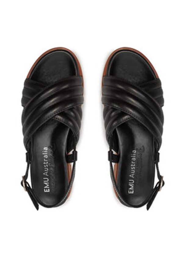 EMU Australia Sandały Borradaile W13017 Czarny. Kolor: czarny. Materiał: skóra