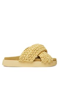 Inuikii Klapki Woven 70104-105 Żółty. Kolor: żółty. Materiał: materiał