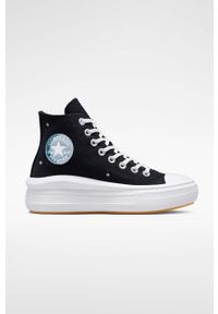 Converse trampki Chuck Taylor All Star Move damskie kolor czarny A02896C. Zapięcie: sznurówki. Kolor: czarny. Materiał: guma. Obcas: na platformie. Styl: klasyczny #1