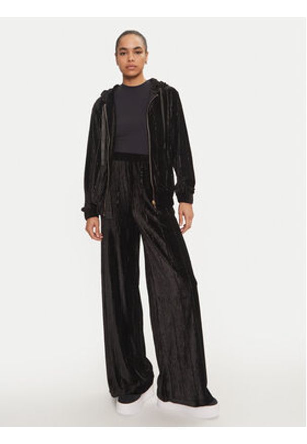 Fracomina Spodnie palazzo FR24WV3014J461R9 Czarny Wide Leg. Kolor: czarny. Materiał: syntetyk